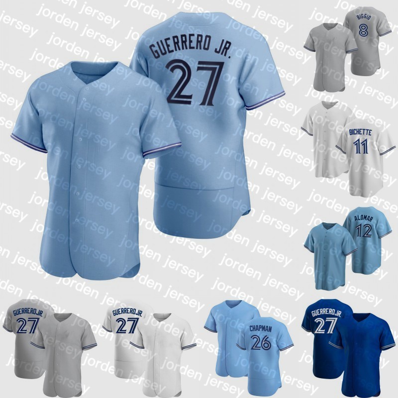 

NEW College Baseball Wears Whit Merrifield Jersey Vladimir Guerrero Jr. Alejandro Kirk George Springer Bo Bichette Alek Manoah Cavan Biggio, Mens cool base grey