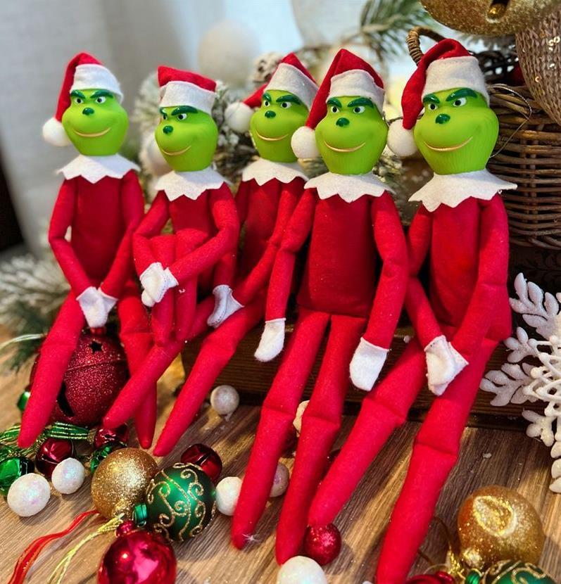 

Christmas Decorations Grinch Hanging Pendant Red/Green Xmas Tree Ornament Kids Gifts Wholesale DD