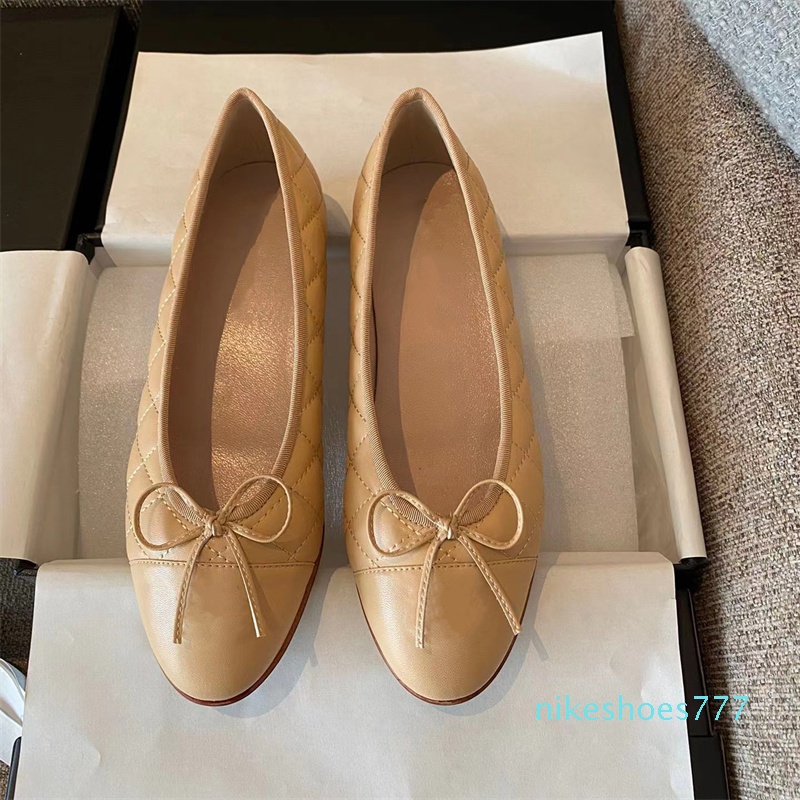 

Casual Shoes Ballet Flats Classic Shoes Women Basic Leather TRound Toe Nude, #33