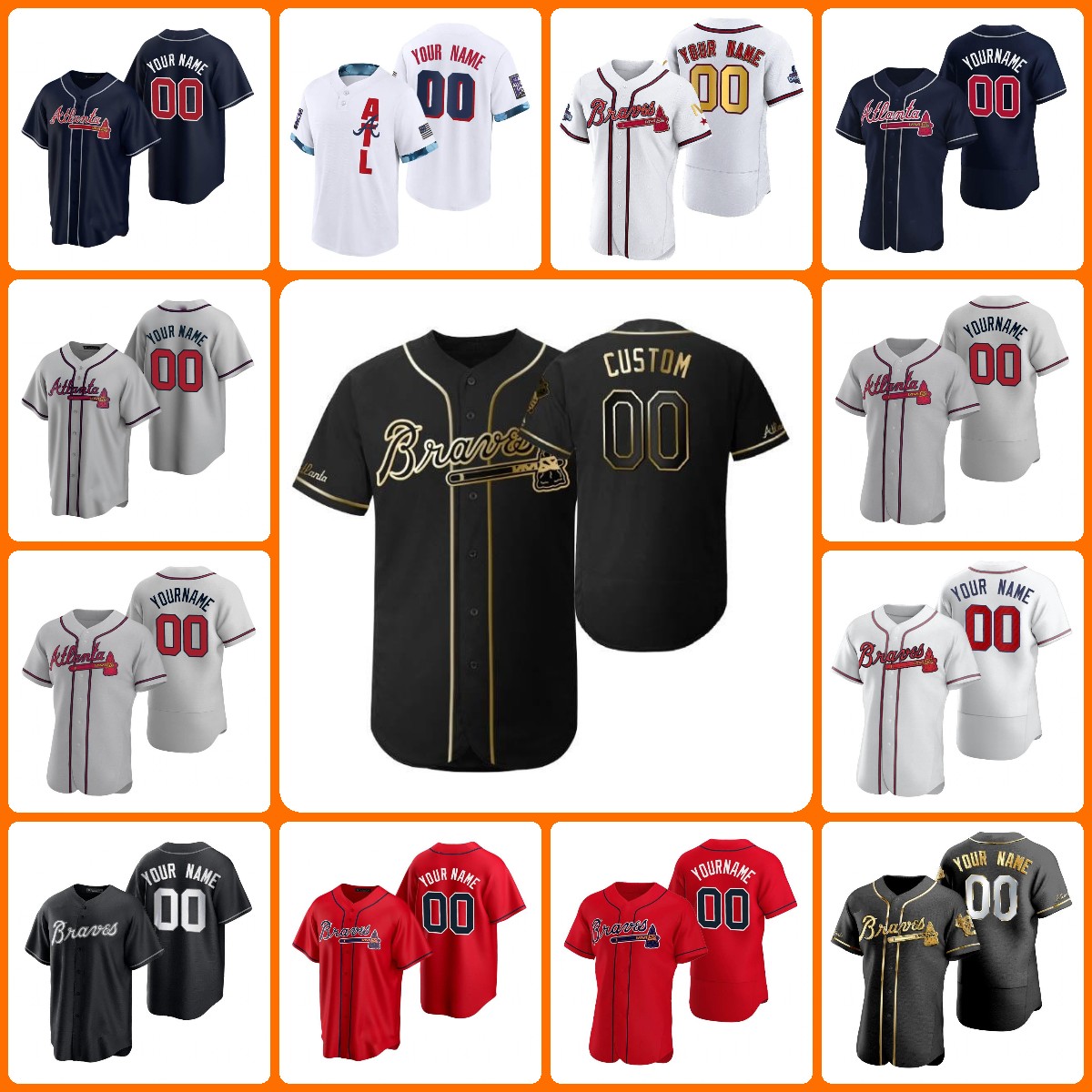 

Baseball Jersey Wholesale Custom S-3XL Atlanta''Braves''MEN Ronald Acuna Jr. 27 Austin Riley 1 Ozzie Albies 2022 Alternate City Connect Limited Jersey, 10