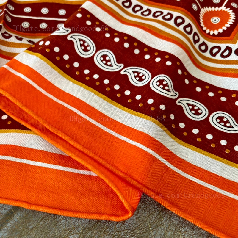 

Shawl Fall Scarf Designer Orange Scarves Wholesale Scarfs Joker Colorful Warm Silk Cashmere Large size square hand curling luxury scarf Winter for Women