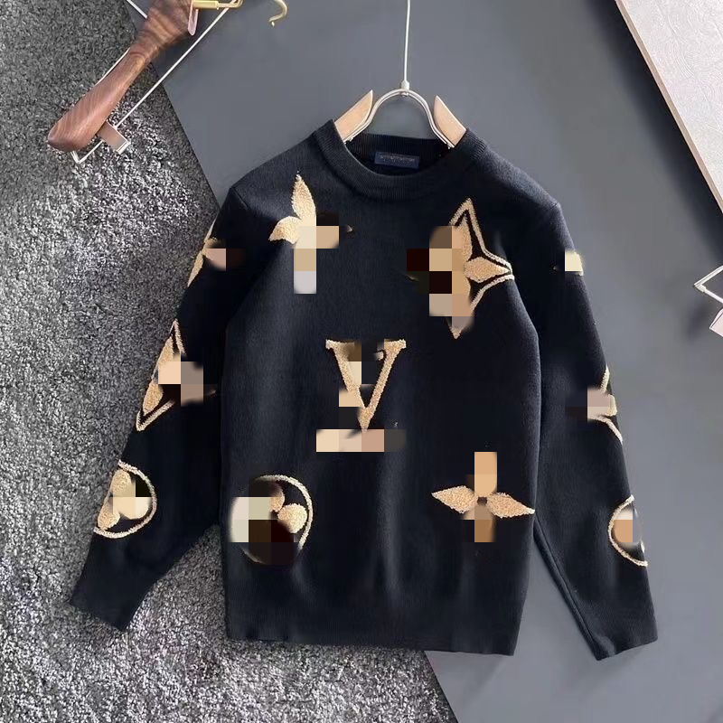 

Fashion Mens sweater luxury Designer Sweaters Letters Pullover Men hoodie Long Sleeve Active Sweatshirt Knitted size S-XXXL, Black
