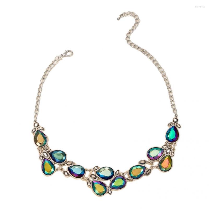 

Choker Necklace Eye-catching Statement Retro Geometric Water Drop Design