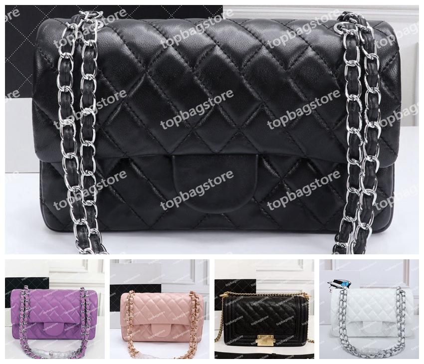 

Double Flap Bags Handbags Designer Lambskin Caviar Lady Shoulder Silver Gold Chain Bag Purse Leather Fashion Pochette Women Luxury Handbags, Win coupon