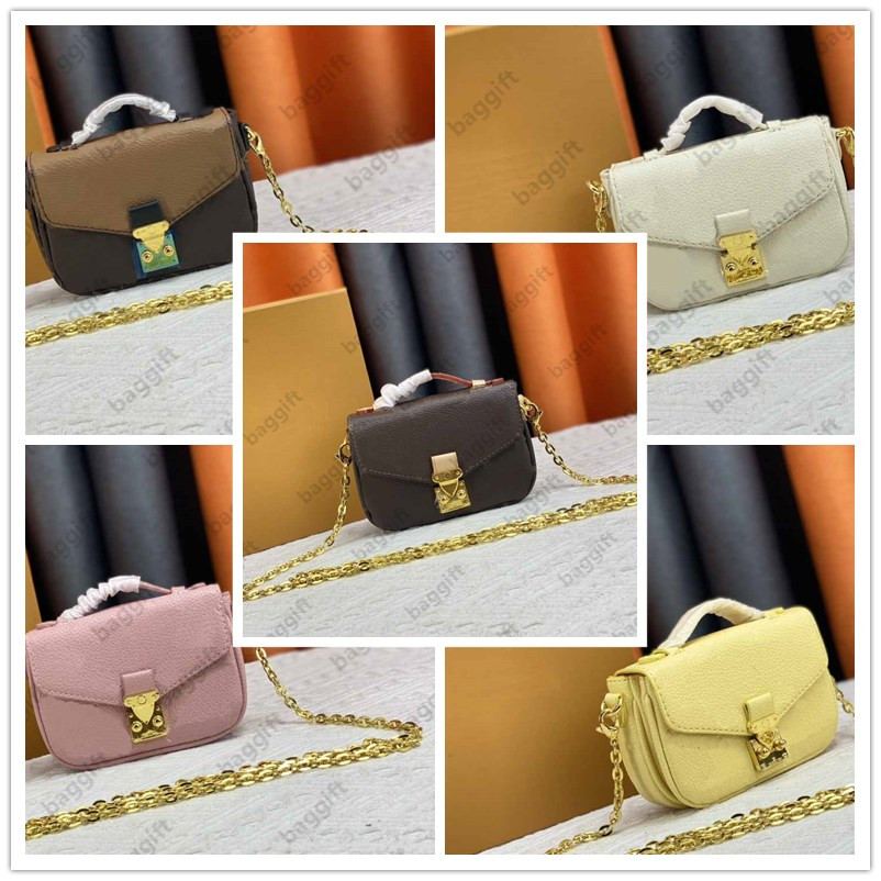 

Micro Metis Chain Shoulder Bag Mini Messenger Handbag Iconic S-lock clasp Cross Body Flap Monograms Empreinte Leather Pochette wallets M81389 M81390 M81407 M40780