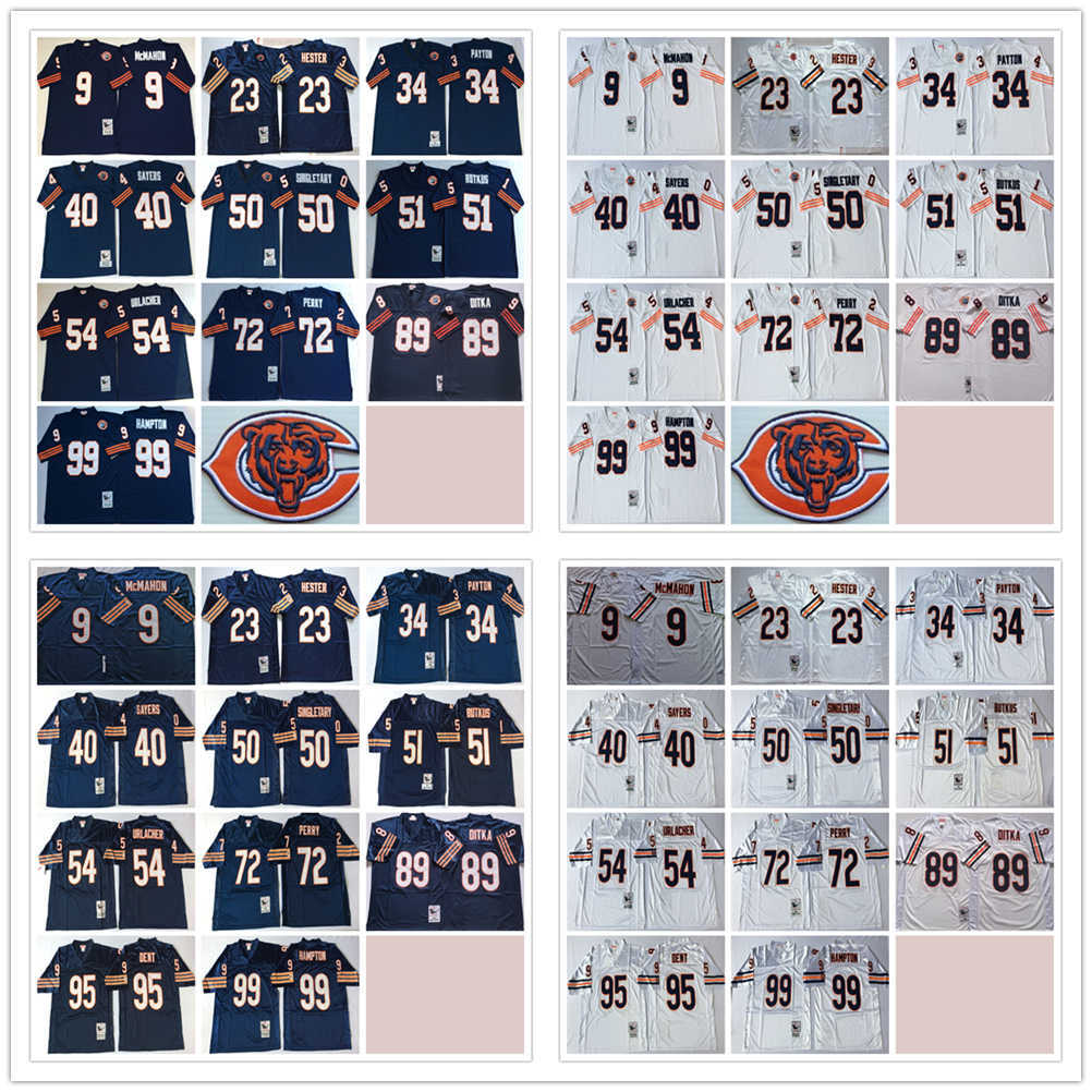 

NCAA 75th Vintage Walter Payton Football Jerseys William Perry Mike Singletary Hester Hampton Jim McMahon Devin Gale Sayers Singletary Butkus, Separate jerseys. send pictures on order