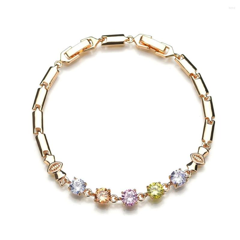 

Link Bracelets Bettyue Fashion Charm Zircon Multicolor Wholesale Jewelry For Woman Europe And America Style Wedding