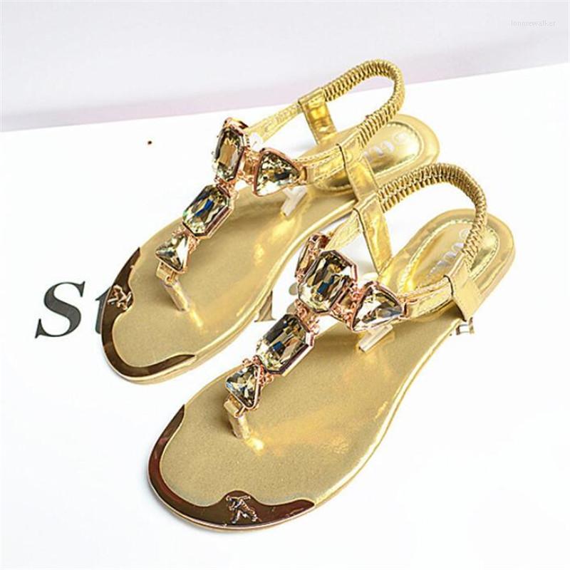 

Sandals Shoes Women 2022 Fashion Rhinestone Summer Woman Elastic Band Clip Toe Sandalia Feminina