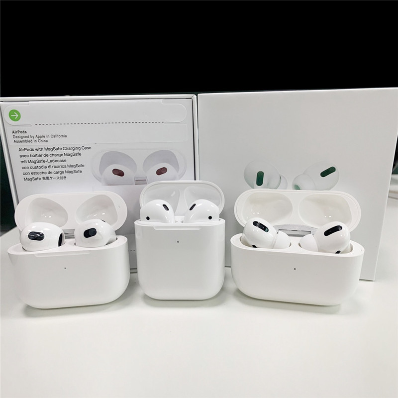 

New AirPods pro Bluetooth earphones H1 Chip Rename GPS Wireless Charging Headphones AP3 AP2 2nd 3nd generation, Airpods 2