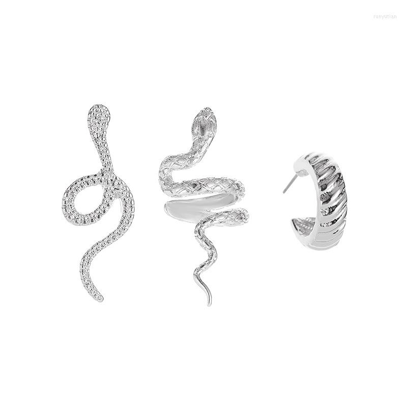 

Backs Earrings Fashion Snake Earcuff Clips On For Women Girls Gold Silver Color Vintage Retro No Piercing Fake Cartilage Jewelry