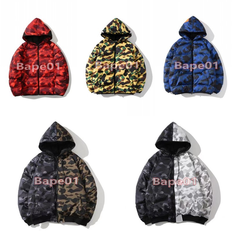 

Mens Jackets Parka Women Classic Down Coats Outdoor Warm Feather Winter Jacket Unisex Coat Outwear Couples Clothing Parkas Asian Size M-3XL, #7283 black white camo