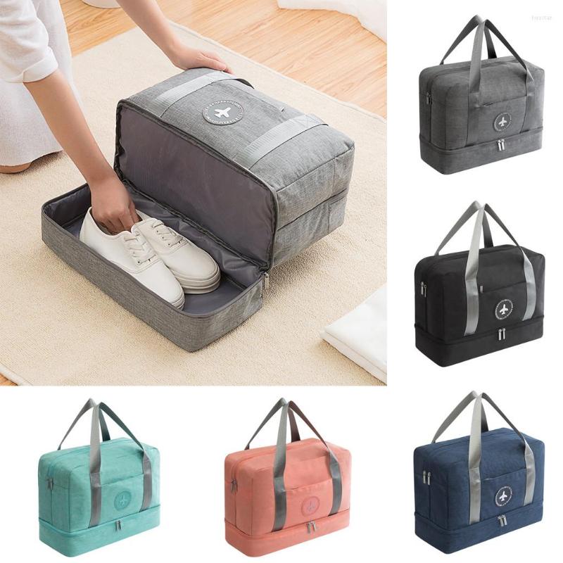 

Duffel Bags Travel Cosmetic For Women Tote Large Capacity Luggage Bag Makeup Toiletries Storage Man Girl Organizer, Black