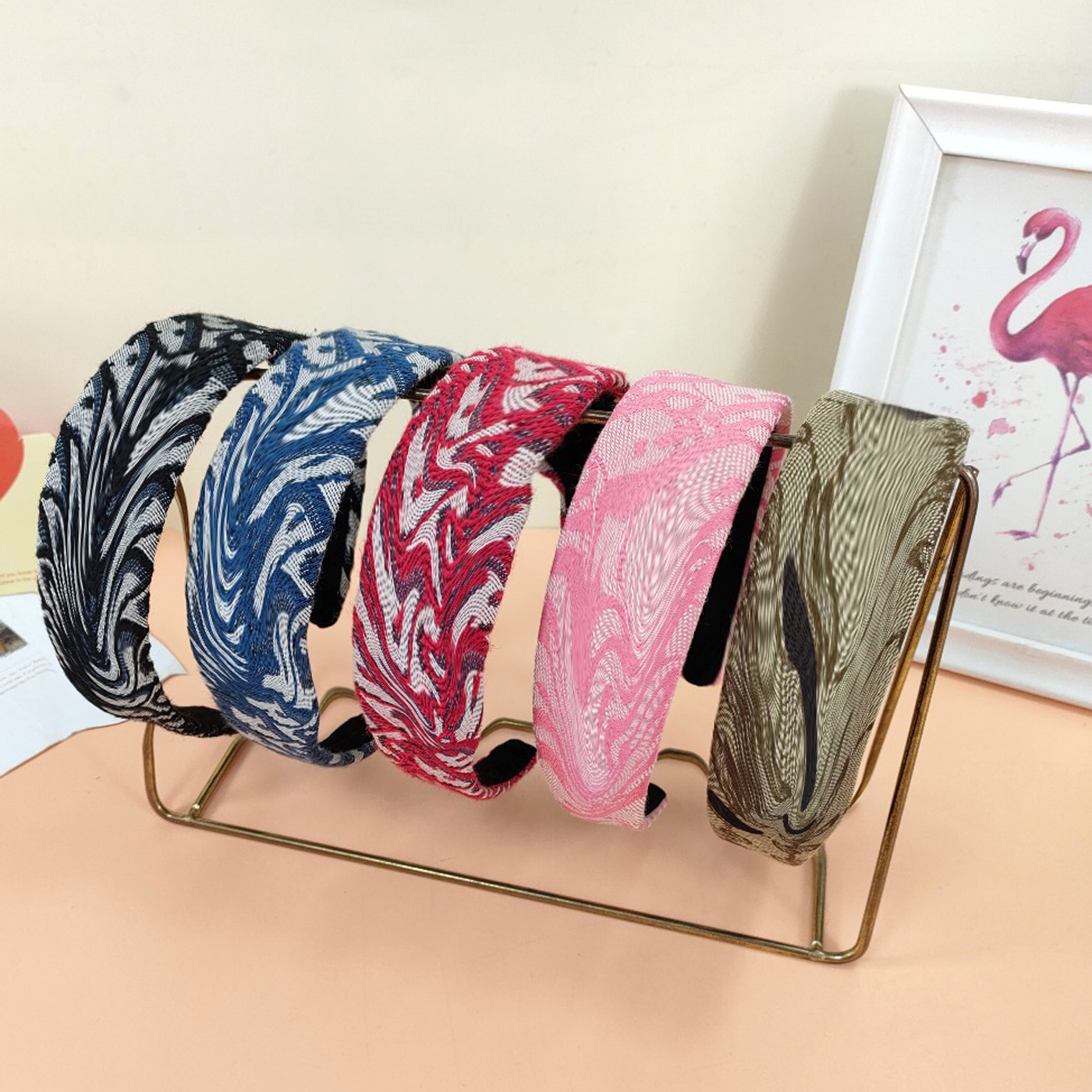 

Brand Designer Headbands PU Leather Stripe Letters Hair Hoop Headwear Turban Hair Jewelry for Women Girls Headwrap