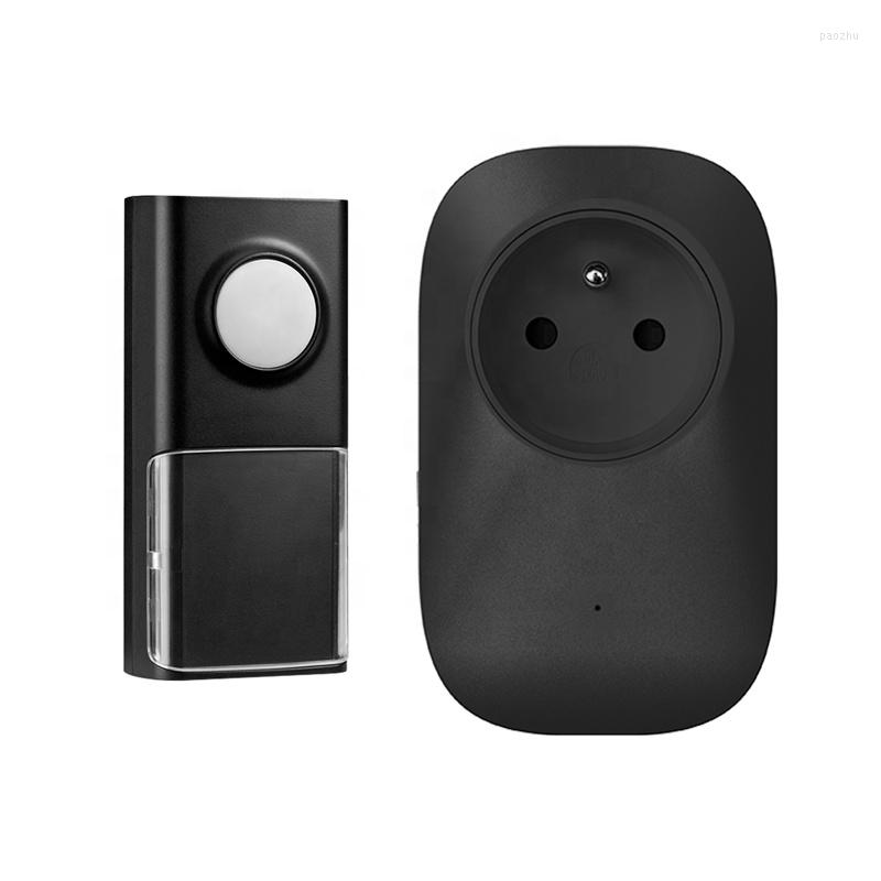 

Doorbells Wireless Doorbell With Extra Socket And Chime Waterproof Cordless Door Bell Ringer Up To 200M Range 58 Ringtones For Home