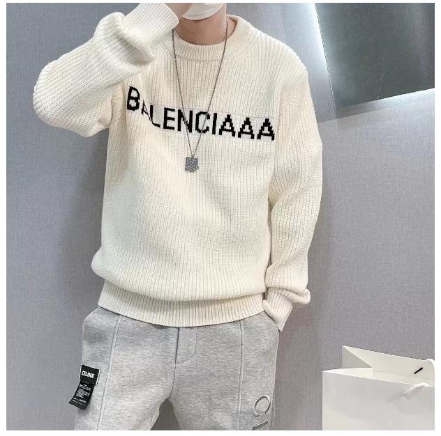 

Designer Sweater Man for Woman Knit Crow Neck Womens Fashion Letter Black Long Sleeve Clothes Pullover Oversized luxury Top 21ss
