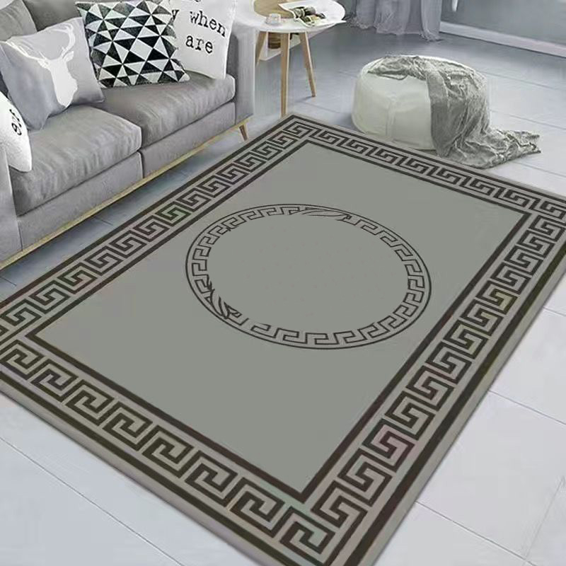 

Luxury Rugs Living Room Carpets Designer Letter Rug Decorative Carpet Classic Pattern Carpets Fashion Soft Bedroom Floor Crawling Mat, Black and white