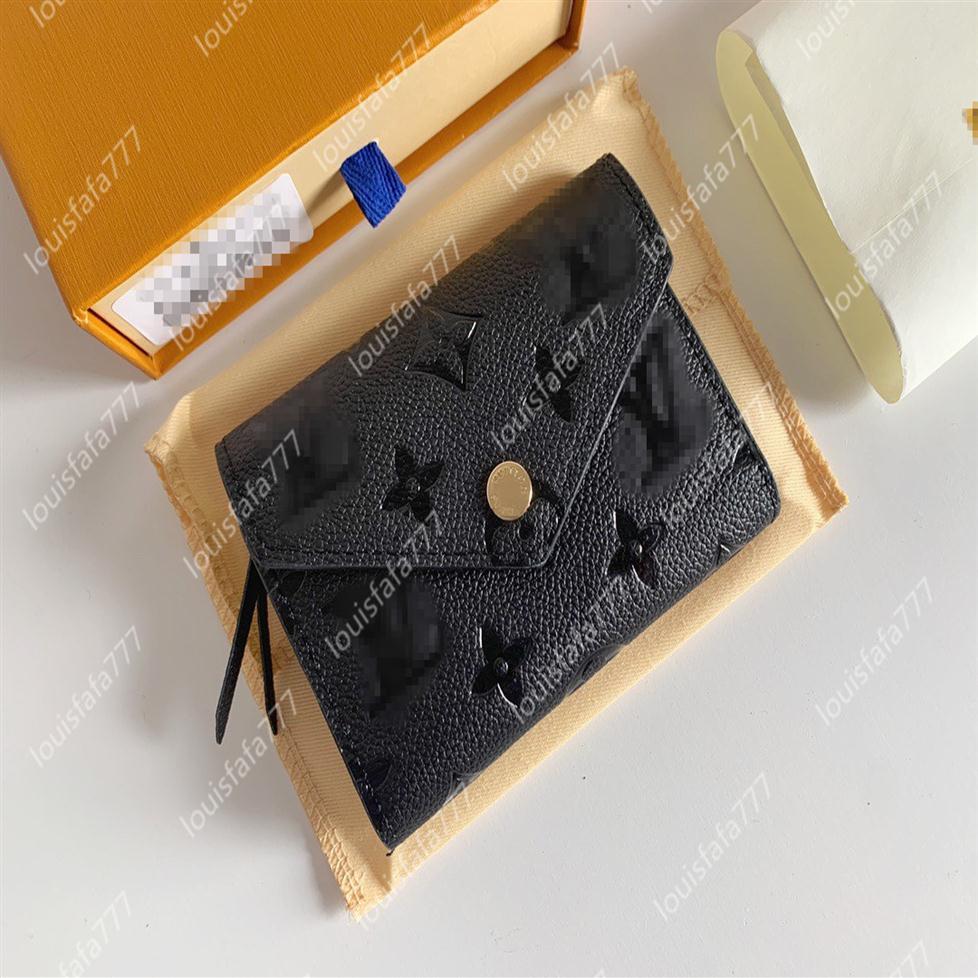 

High Quality Luxurys Designers Wallets Purse Bag Fashion Short Victorine Wallet Embossed Monograms Empreinte Classic Pallas Card H308n