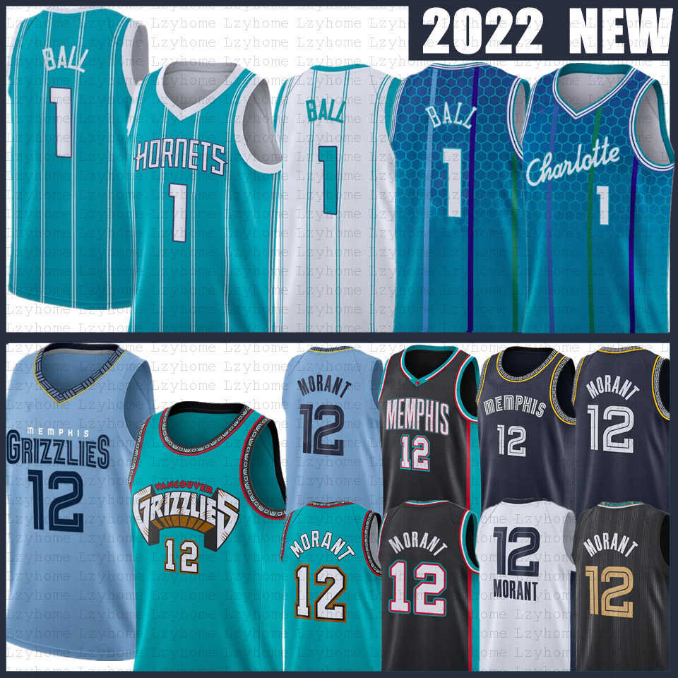 

NEW College Basketball Wears 1 LaMelo Ball 12 Ja Morant Basketball Jerseys Charlottes 3 Terry Rozier III Hornet Jersey City Mark Williams Go, Mens