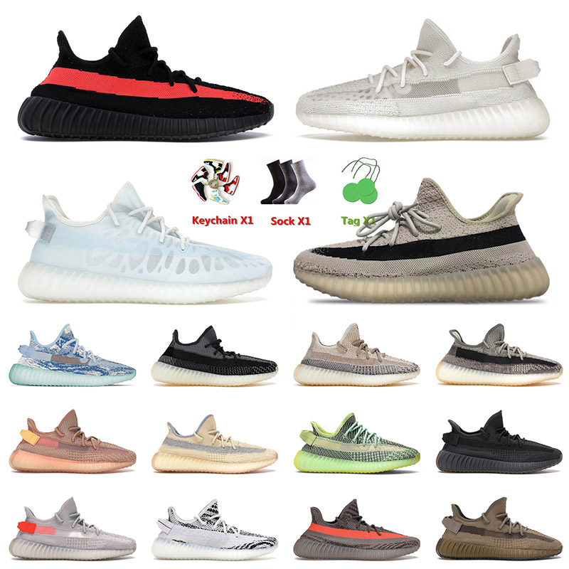 

2022 designer mens women running shoes sneakers size 13 Slate Black Red v2 Mono Ice Cinder Bone Static Cream Zebra Dazzling Blue Men Athletic Trainers 36-48, B6 bone light aluminum 36-45