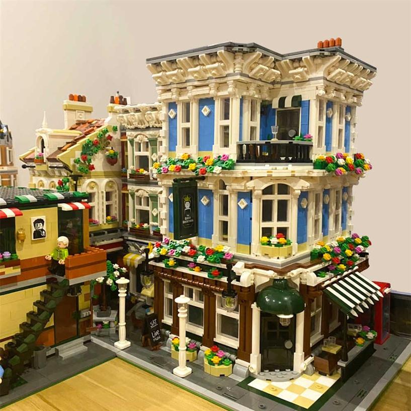 

Creator Expert Street View 3656Pcs Queen Bar Bricktoria Modular MOC Bricks Model Building Blocks Toys Grand Emporium UG10197 Q0624318J