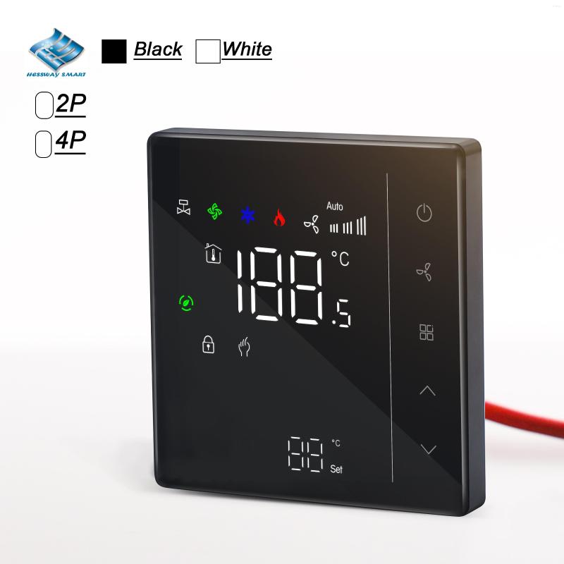 

Smart Home Control 24V 220V Economy Fan Coil THERMOSTAT Price For Heating Cooling 2P/4P Memory Child Lock Energy-Saving Mode