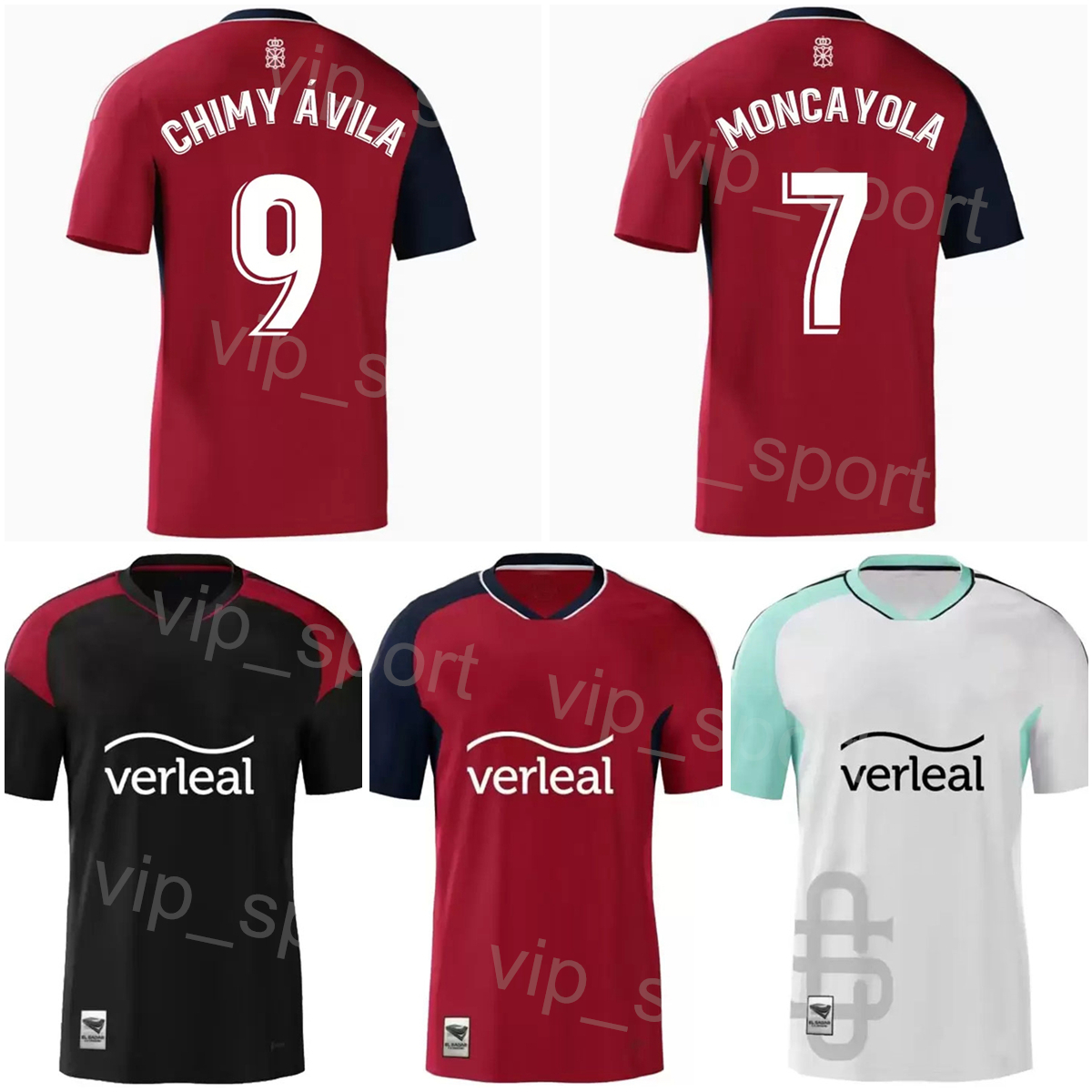 

22-23 Club Soccer Osasuna 6 Lucas Torro Jerseys 8 Darko Brasanac 3 Juan Cruz 29 Aimar Oroz 9 Ezequiel Avila 7 Jon Moncayola Football Shirt Kits For Sport Fans Top/High, With patch