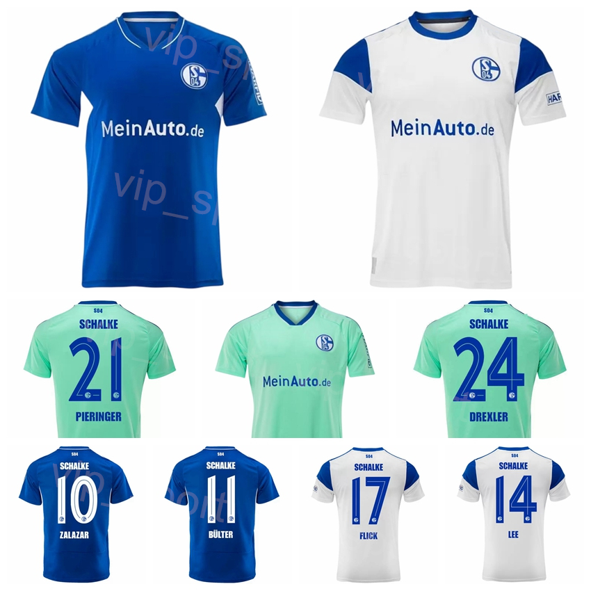 

2022-23 Club Schalke 04 Soccer Jersey 11 BULTER 10 ZALAZAR 27 BRUNNER 13 SCHWOLOW 4 YOSHIDA 2 OUWEJAN KRAL KRAUSS TERODDE POLTER Football Shirt Kits Blue Green White, With patch
