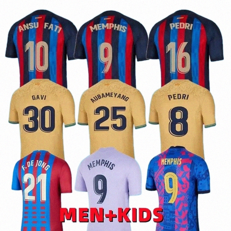 

Soccer Jerseys ansu FATI Camisetas de football 21 22 23 MEMPHIS PEDRI Kun Aguero ADAMA FERRAN 2022 2023 barcelona GRIEZMANN F. DE JON H8AZ#, 21/22 away