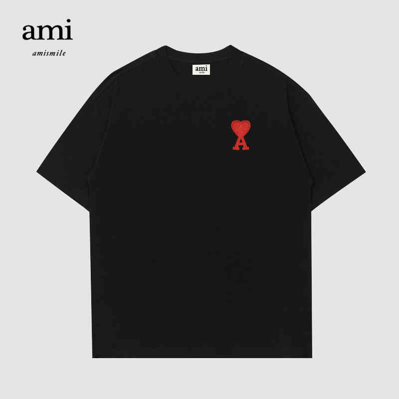 T Shirts Mens Classic Amies Trendy Oversize Smile Short Sleeve Summer Loose Lovers Heart Casual Cotton Fashionable Polo Shirt