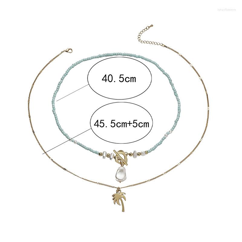 

Chains Bohemia Coconut Palm Tree Necklace For Women Dainty Gold Color Jewelry Summer Ocean Beach Accessories