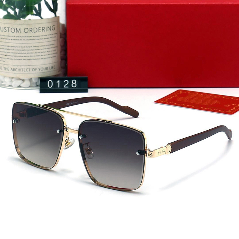

Fashion Designer carti luxury Cool sunglasses for woman round Latest mens Sunshade Glasses 0128 Metal Classic Pilot Anti ultraviolet Factory wholesale with box