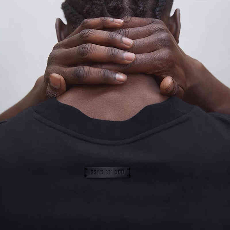 

Designer Summer 2023 Cotton t Shirt Fog Fear of Goddess Season 7 Pure Color Round Neck Short Sleeve 7th High Street Trend Loose Casual t Shirt 11OK, Fog solid t-shirt camel