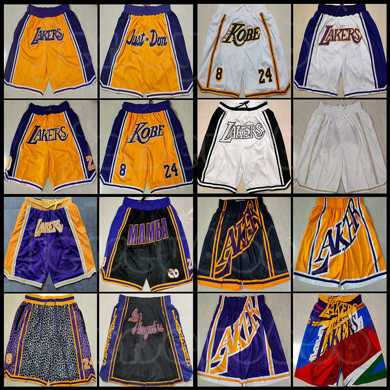

Men Mesh Team Throwback Just Don Stitched Face Mesh Basketball Shorts pockets Mitchell ness Pantalones de baloncesto Shorts 8 24 Black Mamba, Just shorts