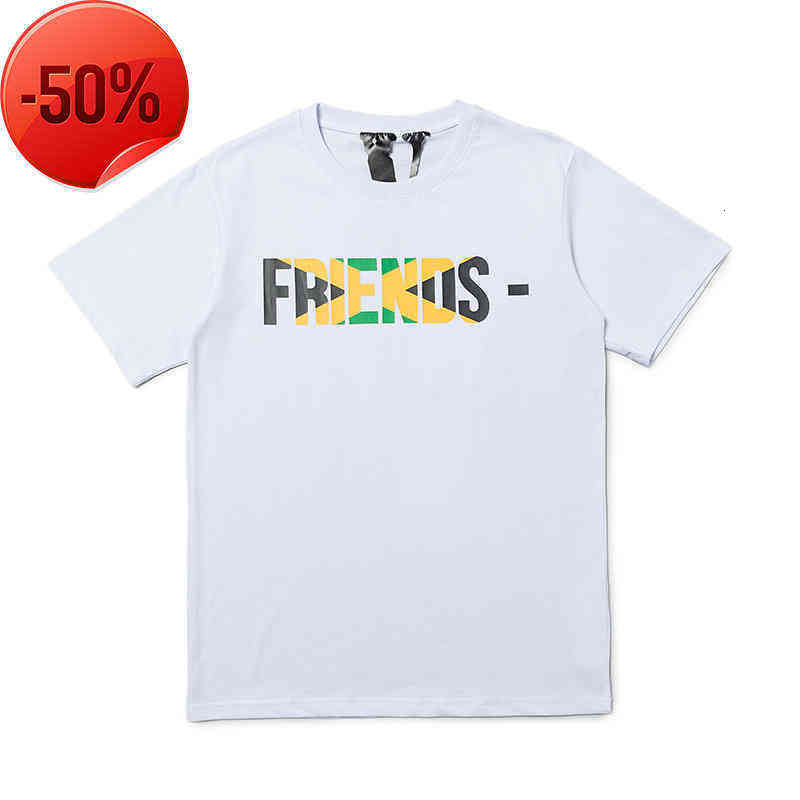 

Men' T-Shirts European and American Designer Beach T Shirt Fashion Br Vlones Spring Summer Collarless Cotton Casual Yellow and Green Color Match, White