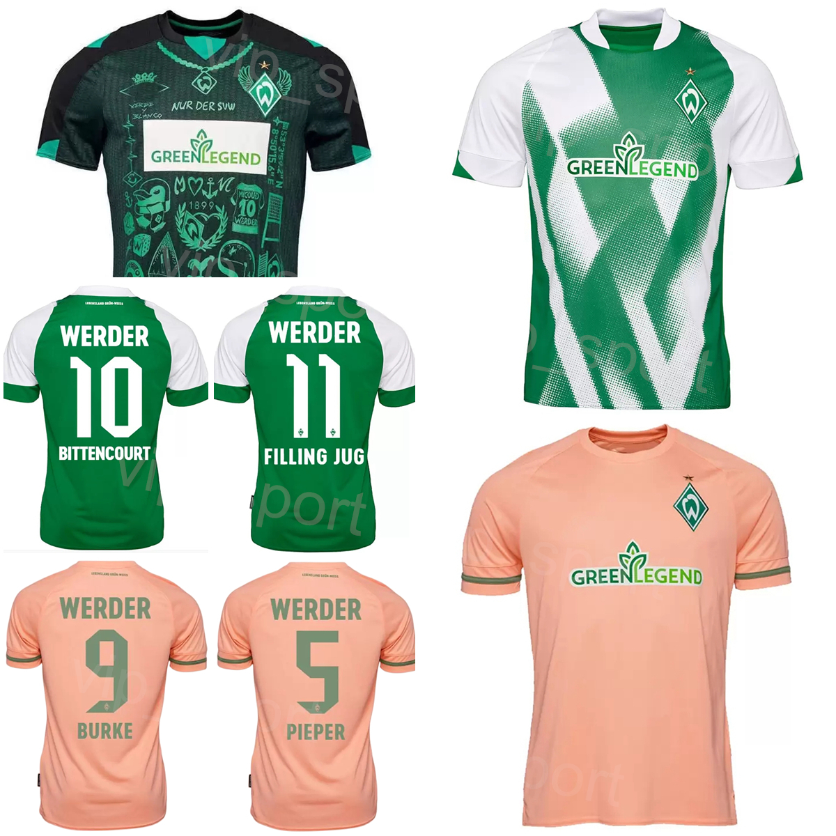

2022 2023 Soccer 8 Mitchell Weiser Jerseys SV Werder Bremen 3 Anthony Jung 5 Amos Pieper 10 Leonardo Bittencourt 9 Oliver Burke 11 Niclas Fullkrug Football Shirt Kits, With patch