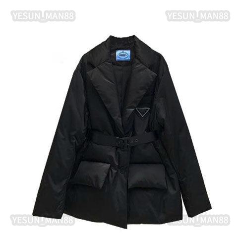 

Women' Down Parkas Womens Designer Prads Down Jacket Autumn And Winter Triangle Printing Puffer Jackets Coat Outerwear Causal Warm Thickened Padded Parkas