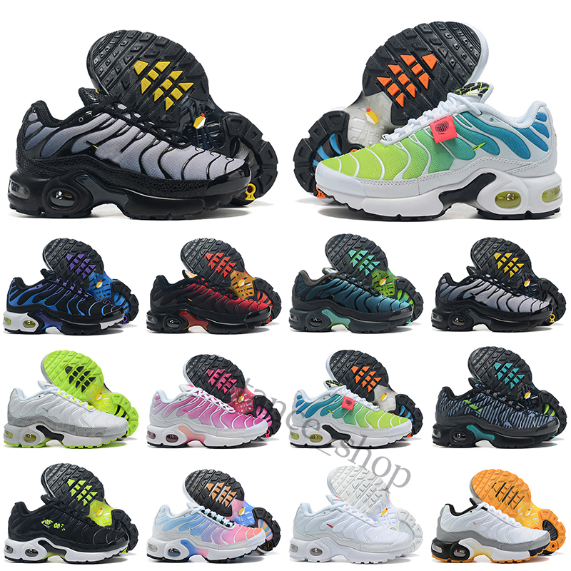 

TN Kids Shoes tn enfant Breathable Soft Sports Chaussures Boys Girls Tns Plus Sneakers Youth requin Trainers Size 28-35, Color 4