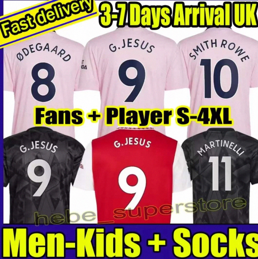 

Soccer Jerseys s-4xl 22 23 SMITH ROWE SAKA Fans Player ArSen THOMAS MARTINELLI TIERNEY 2022 2023 football shirt Men Kids kit sets ODEGAARD N w9Qc#, 22-23 away-player