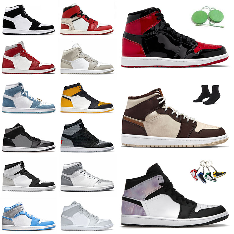 

High OG 1 Authentic Basketball Shoes University Blue Stealth Jumpman Yellow Toe Sneakers Sports Diamond 1s Denim College Grey Stage Haze, 36-46 shadow 2