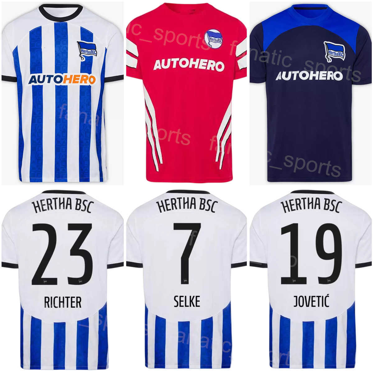 Club BSC Hertha Berlin UREMOVIC Soccer Jerseys SUNJIC KANGA MITTELSTADT TOUSART JOVETIC LUKEBAKIO SERDAR CHRISTENSEN KENNY KEMPF Football Shirt K-image-801284469