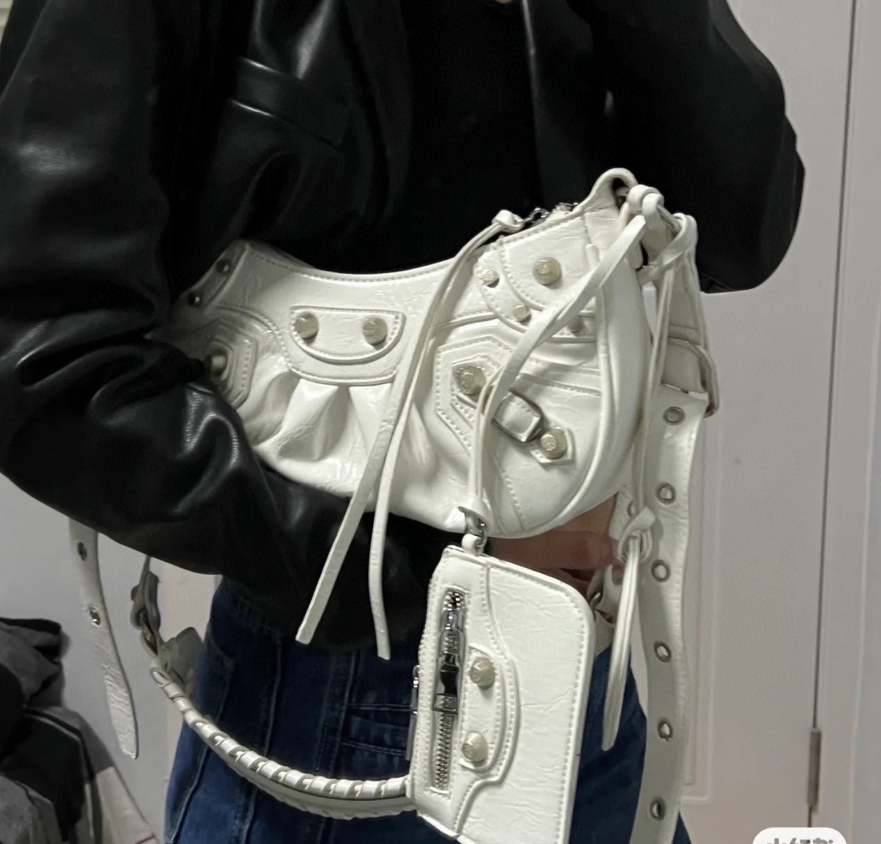 Designer sac à bandoulière pour femme 22fw Fashion Top 5A sac à main en cuir avec miroir lettre d'amour classique cross body moto sacs