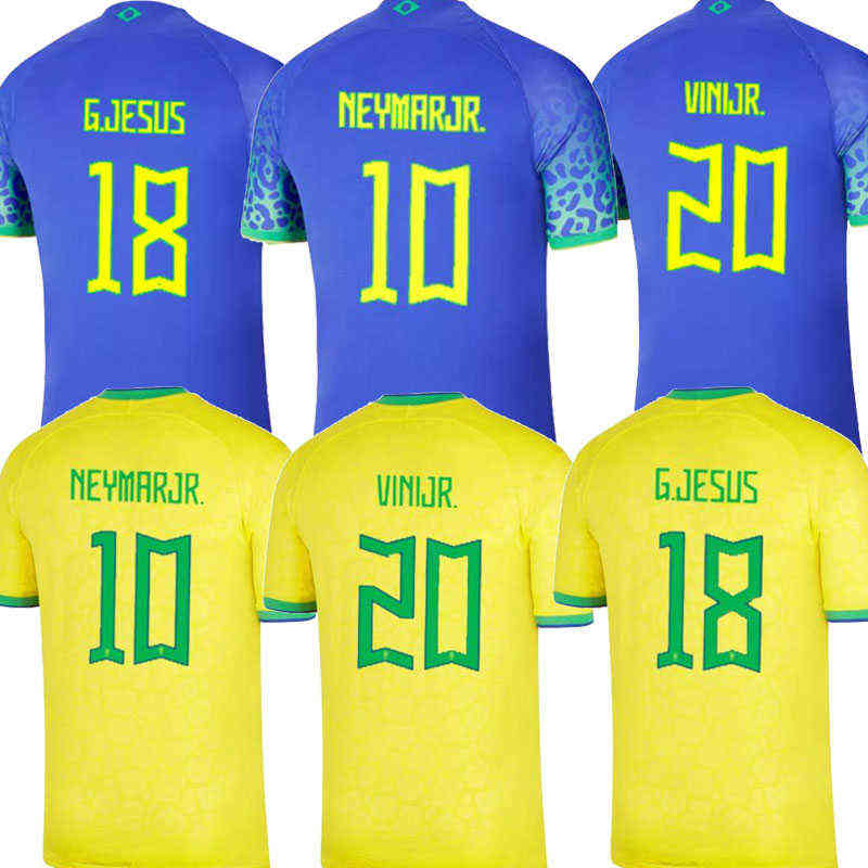 

Football Shirts 22 23 NEYMAR JR COUTINHO VINICIUS Soccer Jersey BrAZiLs National Team home away third 2022 2023 Camisa Brasil Kids Kit Footb, Adult shirt