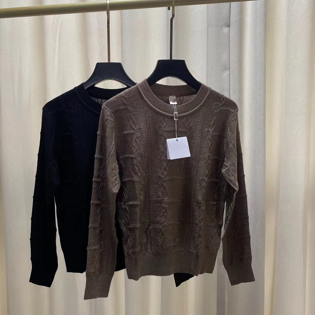 

2022 New Autumn Winter Milan Runway Sweaters O Neck Long Sleeve Women' Sweater High End Jacquard Pullover Designer Tops 0909-03, Picture color