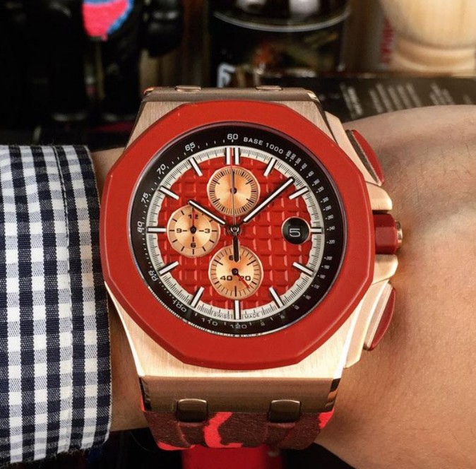 

Classic Mens Watches Quartz Wristwatch 45mm Fashion Business Wristwatches Rubber Strap Montre De Luxe Watch for Men, Tool