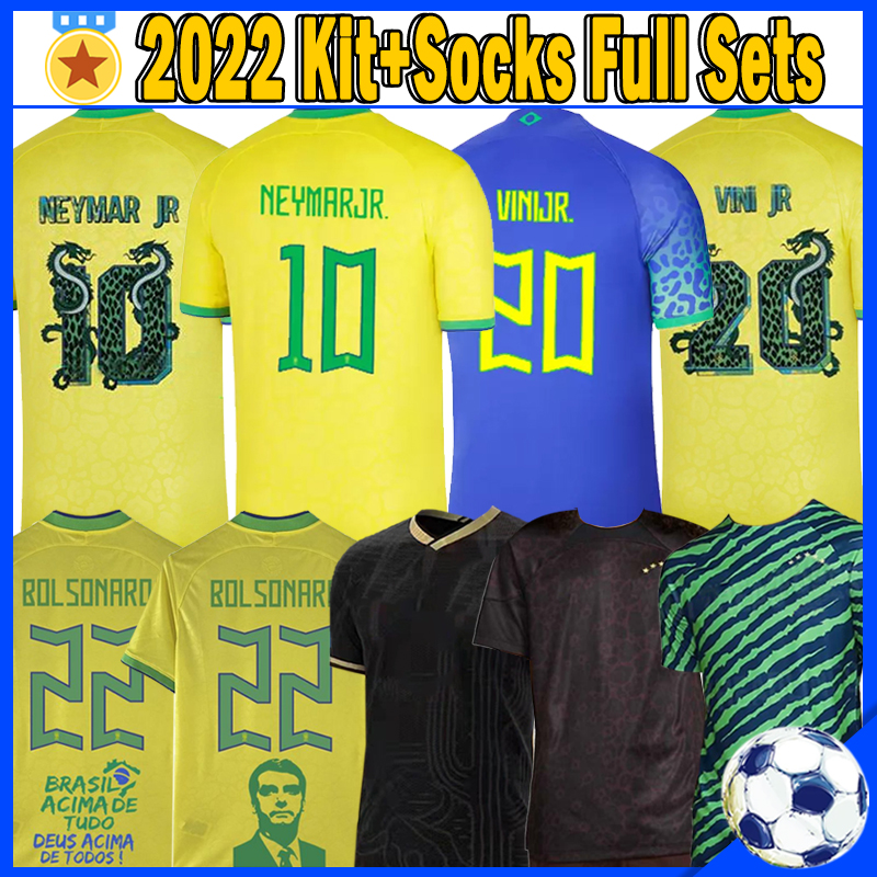 

2022 brazils Richarlison G.JESUS soccer jerseys camiseta 22/23 COUTINHO FIRMINO Marquinhos Casemiro brasil jersey men kid football shirt training uniforms, 22-23 away patch