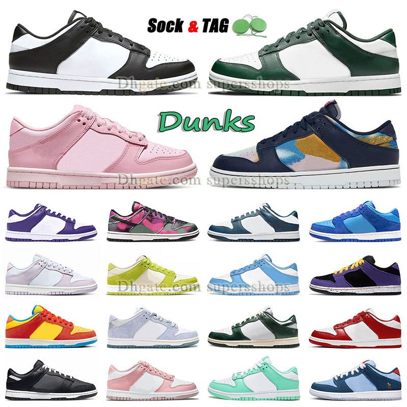 

Panda Low Mens Womens Classic Basketball Shoes 2022 New Triple Pink Alerian Blue Graffiti Orange Team Red Paisley Brown Spartan Green Chunky Dunky Designer Sneaker, C53 36-47 easter