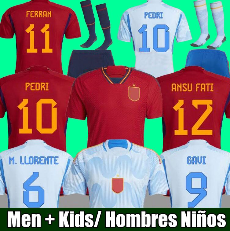 

Camiseta de futbol de spain soccer jersey world cup 2022 PEDRI ANSU FATI FERRAN SERGIO RAMOS TORRES MORATA GAVI KOKE AZPILICUETA kits men and kids, Men away 2022