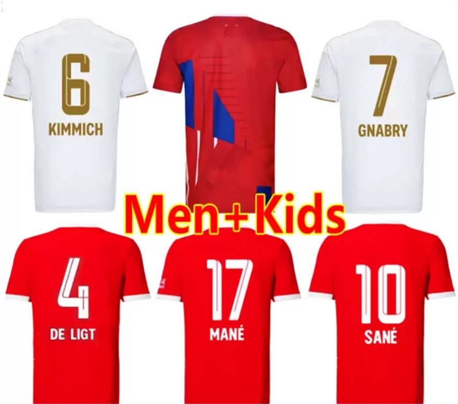 

Soccer Jersey 22 23 FC Bayern Munich LEWANDOWSKI soccer jersey GORETZKA Fans Player version Home red SANE GNABRY COMAN MULLER DAVIES KIMMICH, Home patches