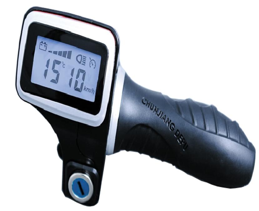 

Throttle Grips With Led Display ScreenPower LockKey Switch Accelerator Gas