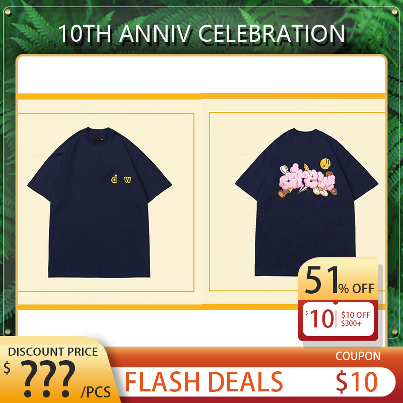 

2021 Designer Mens Smiley Print Brand T Shirts Summer Quality Men Short Sleeve, Customize